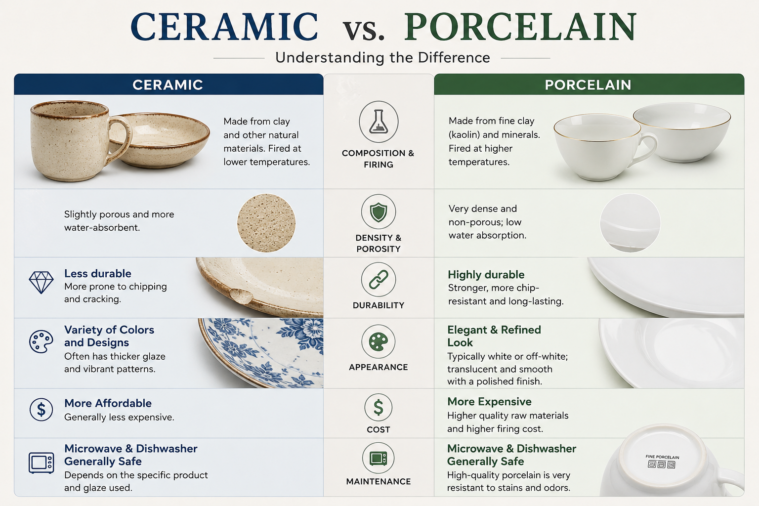 Ceramic vs. Porcelain: What's the Real Difference?
