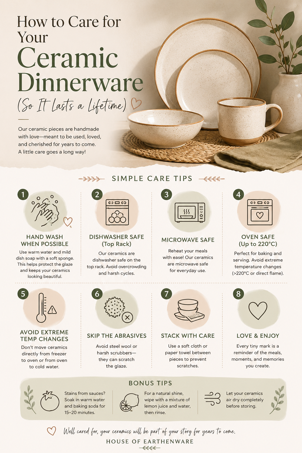 How to Care for Your Ceramic Dinnerware (So It Lasts a Lifetime)