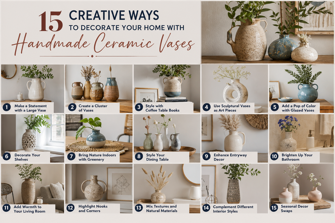 15 Creative Ways to Decorate Your Home with Handmade Ceramic Vases
