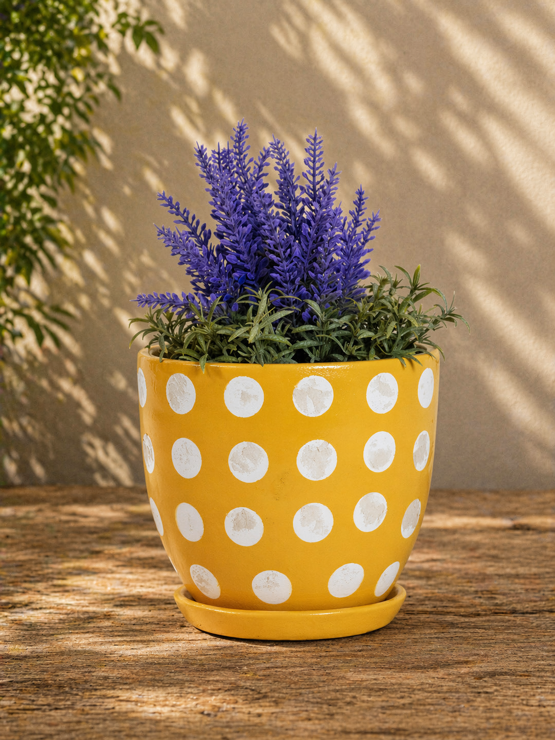Polka Dot Ceramic Planter
