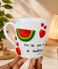 Cute Watermelon Ceramic Mug – “You’re One in a Melon” Design