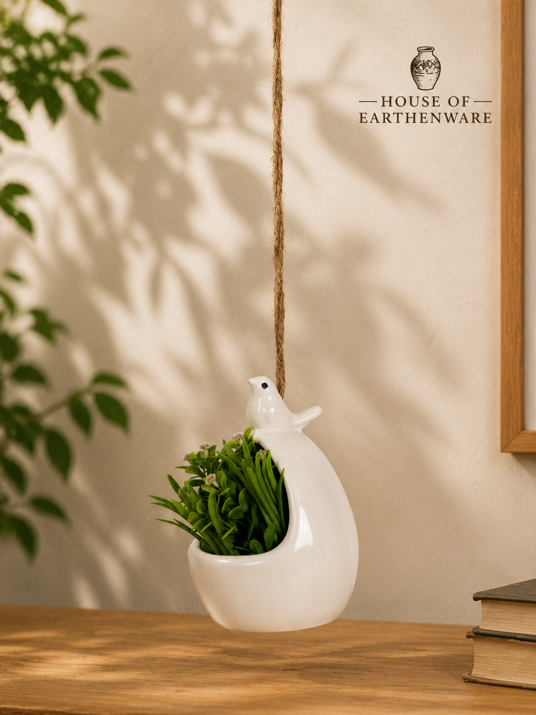 Hanging ceramic planter