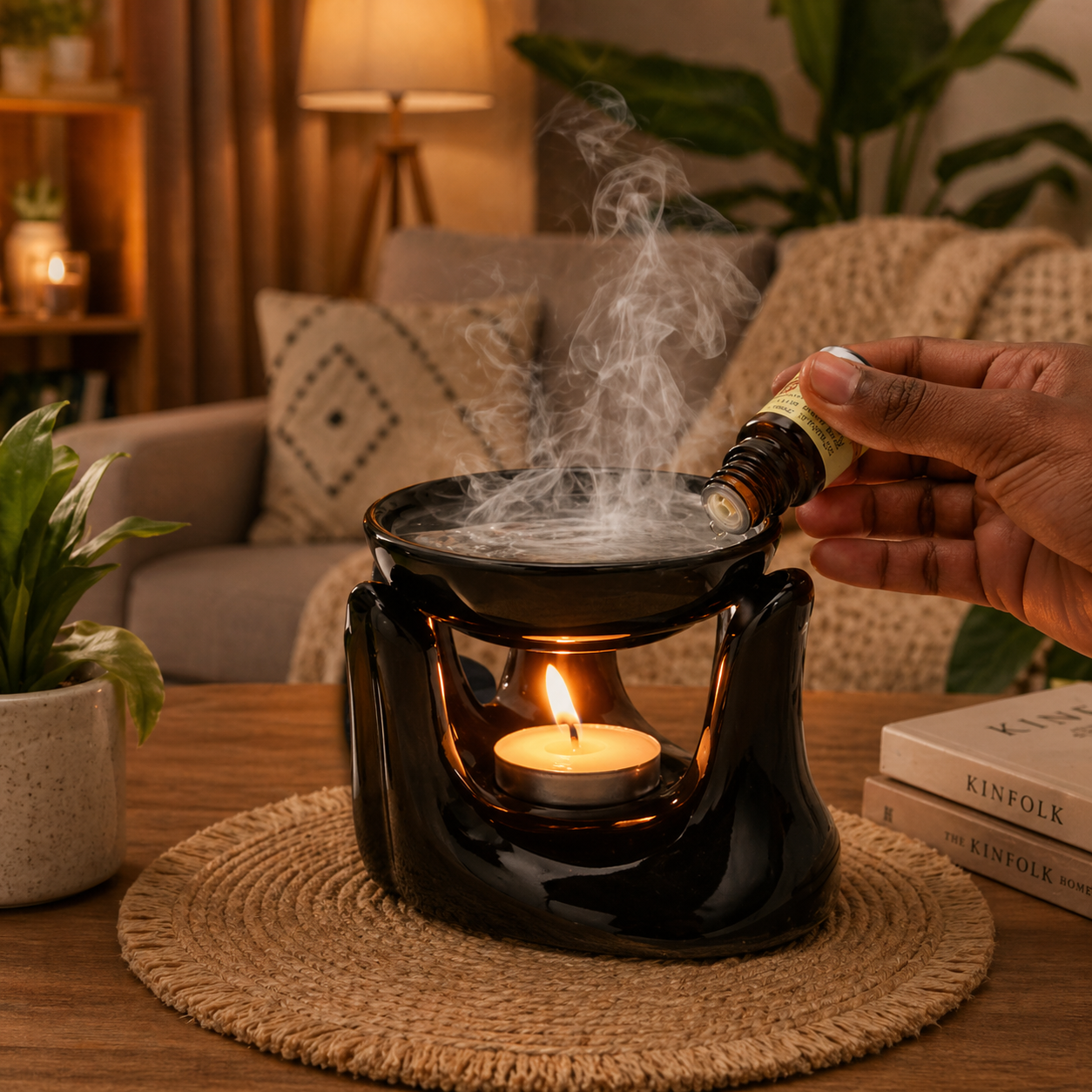 Ceramic Aroma Oil Diffuser & Tealight Burner