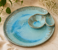 Ceramic Chip & Dip Platter – Elegant Serving Tray