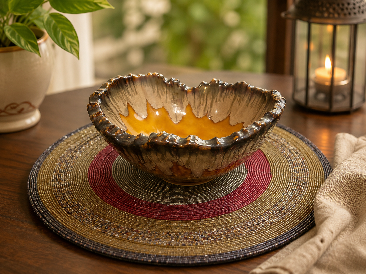 Handcrafted Ceramic Fruit Basket
