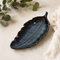 Leaf Inspired Ceramic Serving Platter