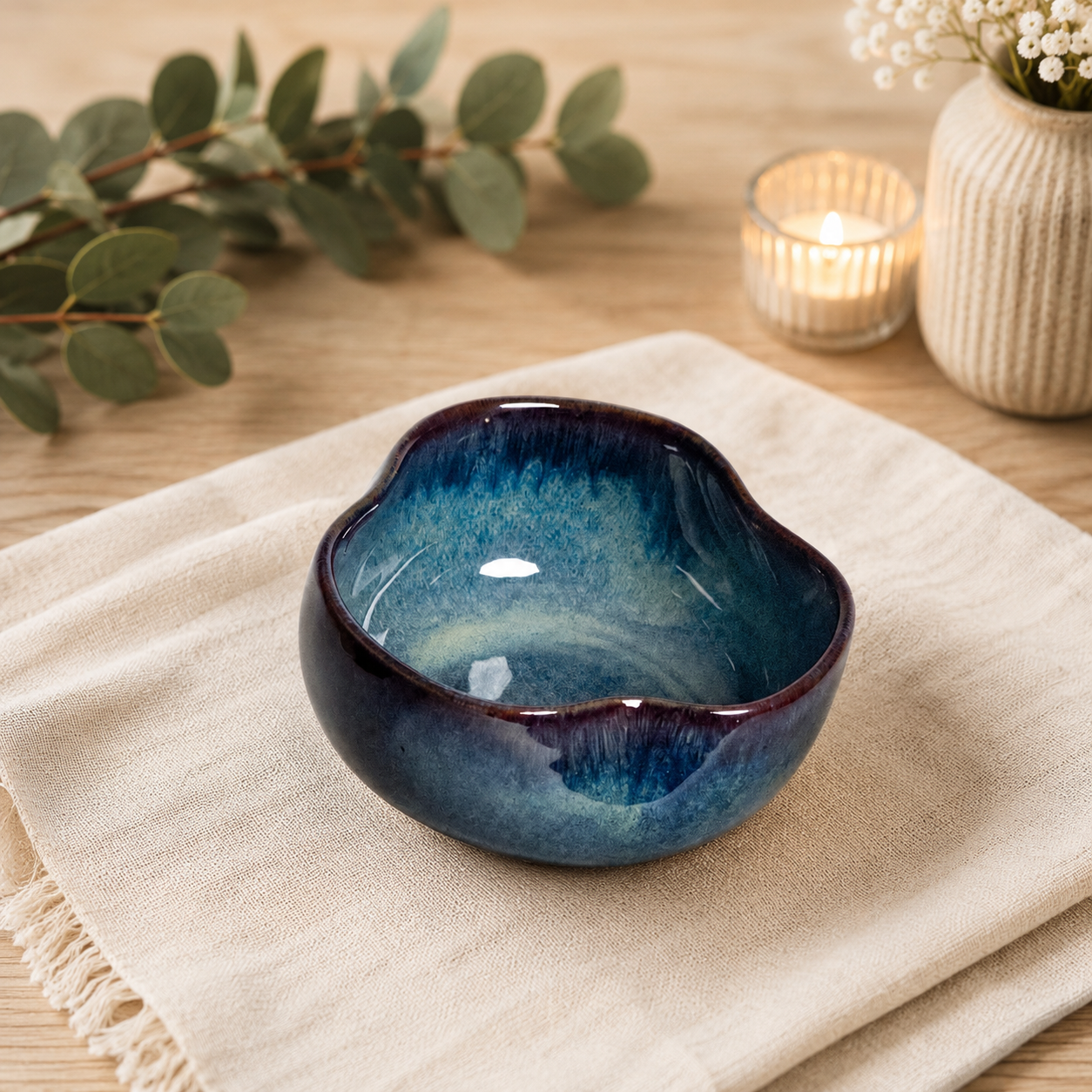 Ocean Glaze Ceramic Bowl