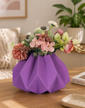 Geometric Matte Vase – Modern Floral Accent