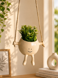 Cute Hanging Resin Planter – Smiley Face Pot