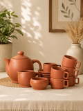 Handcrafted Terracotta Tea Set – Rustic Elegance Collection