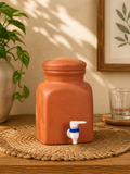 Terracotta Water Dispenser with Tap – 3 Litres (H9" x D8")