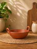 Handcrafted Terracotta Serving Bowl with Handles – 6 Inch (800 ml)