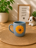 Sunflower Ceramic Mug – Handcrafted Designer Coffee Cup