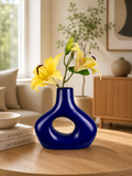 Modern Abstract Ring Ceramic Vase – Gloss Finish