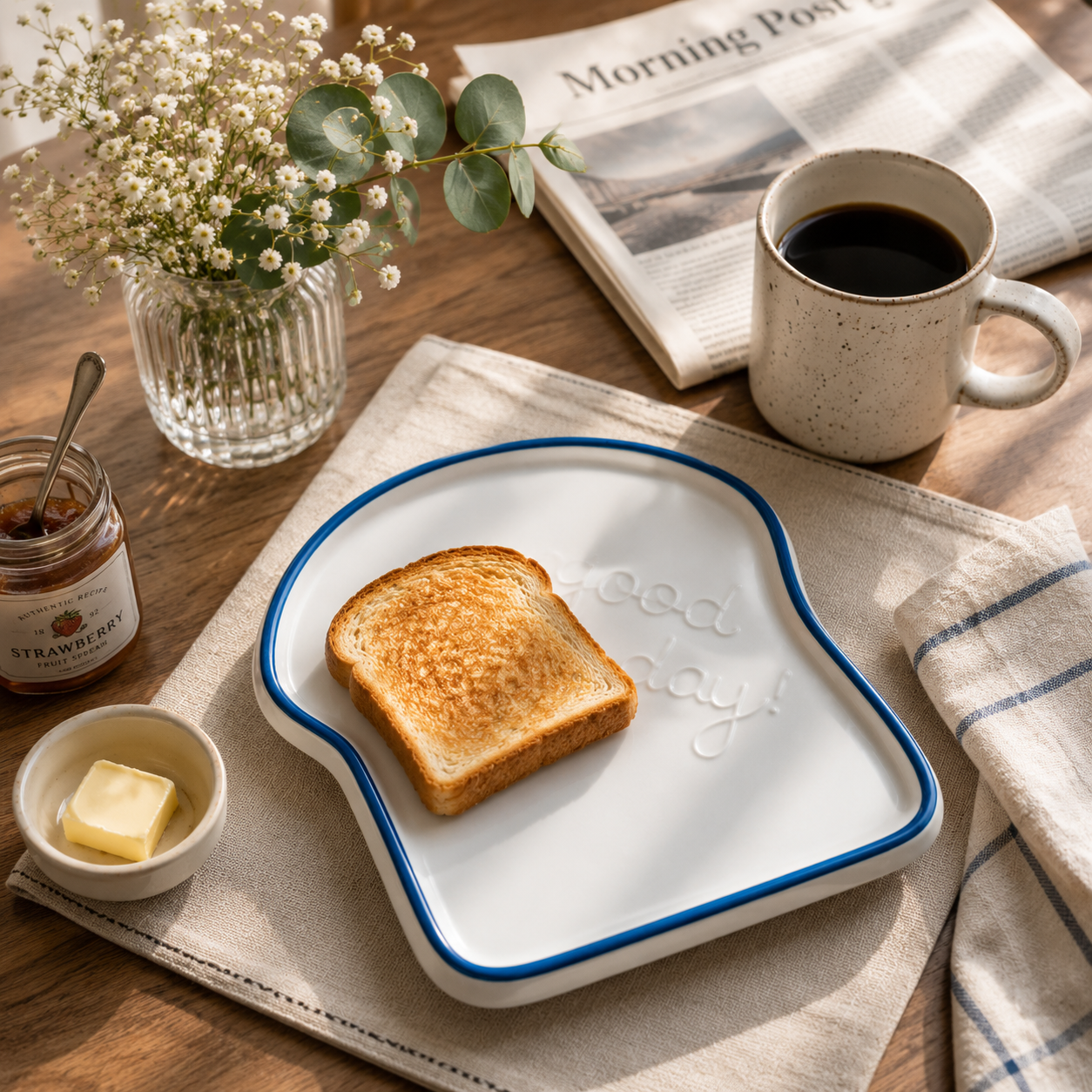 Good Day Ceramic Breakfast Platter