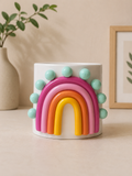 Rainbow Ceramic Planter