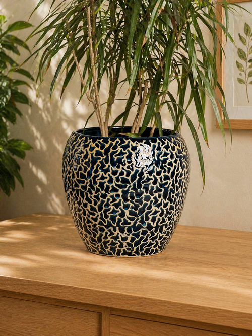 Ceramic Planter with Textured Glaze