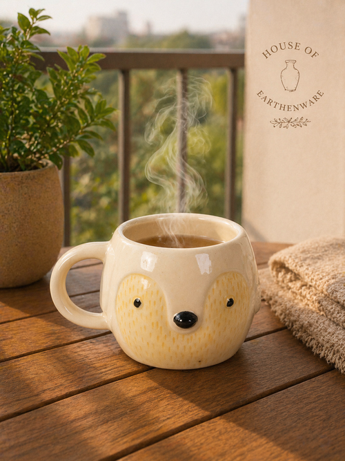 Cute Animal Face Ceramic Mug