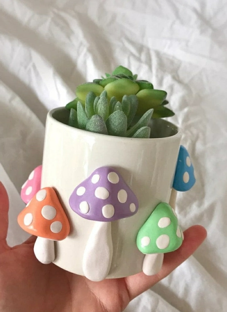 Mushroom Ceramic Planter