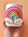 Rainbow Ceramic Planter