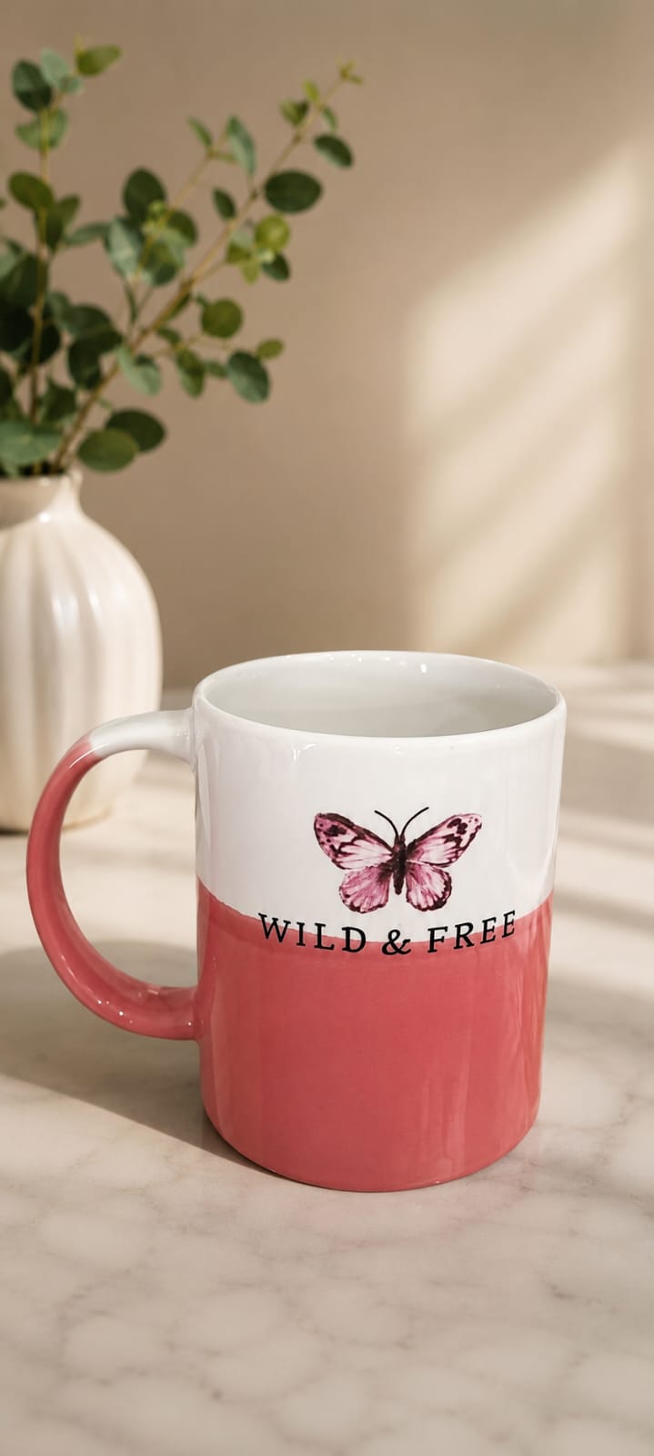 Wild & Free Pink Ceramic Mug