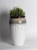 Textured Drip Glaze Ceramic Planter