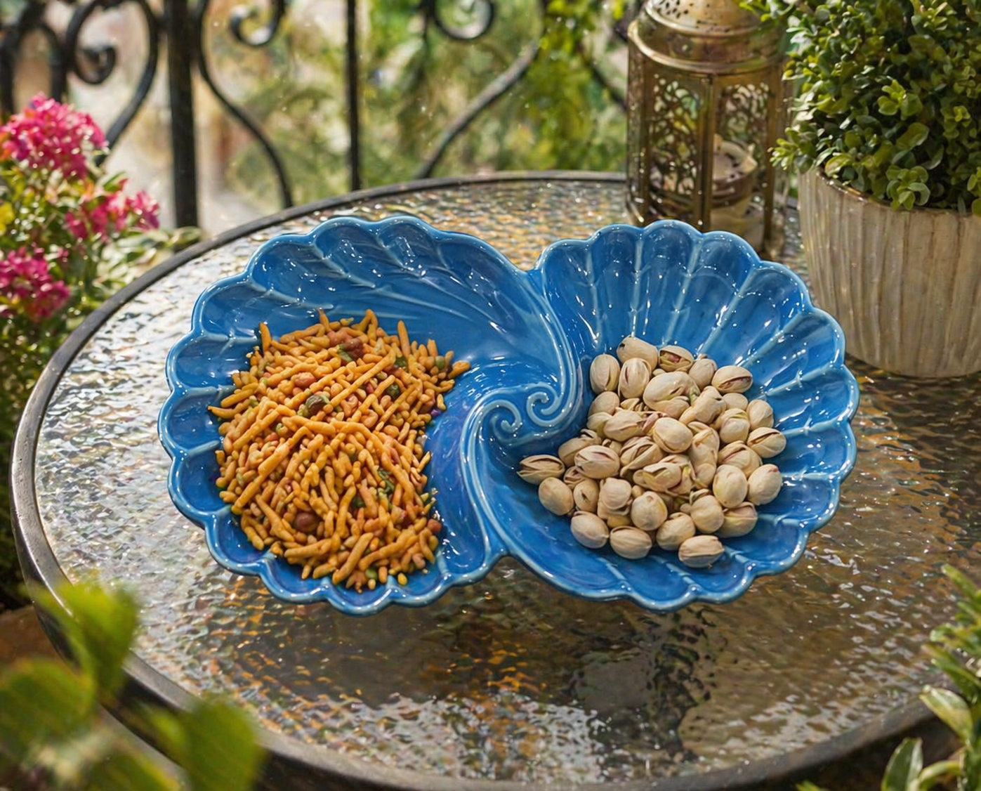Ocean Bloom Dual Snack Platter