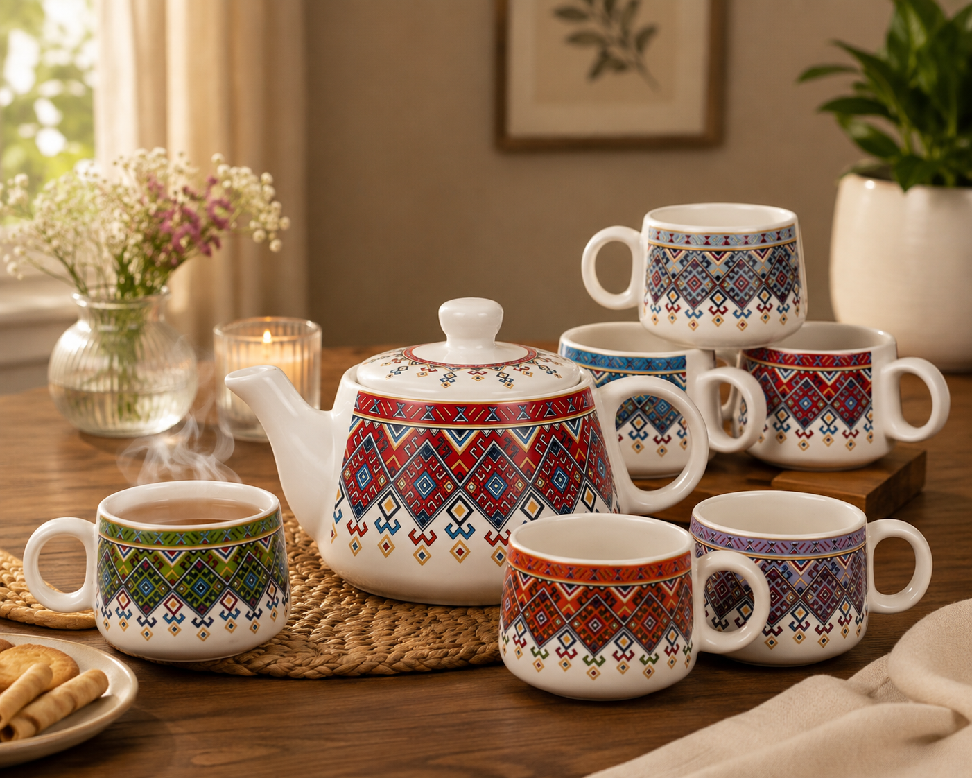 Ethnic Ceramic Tea Set