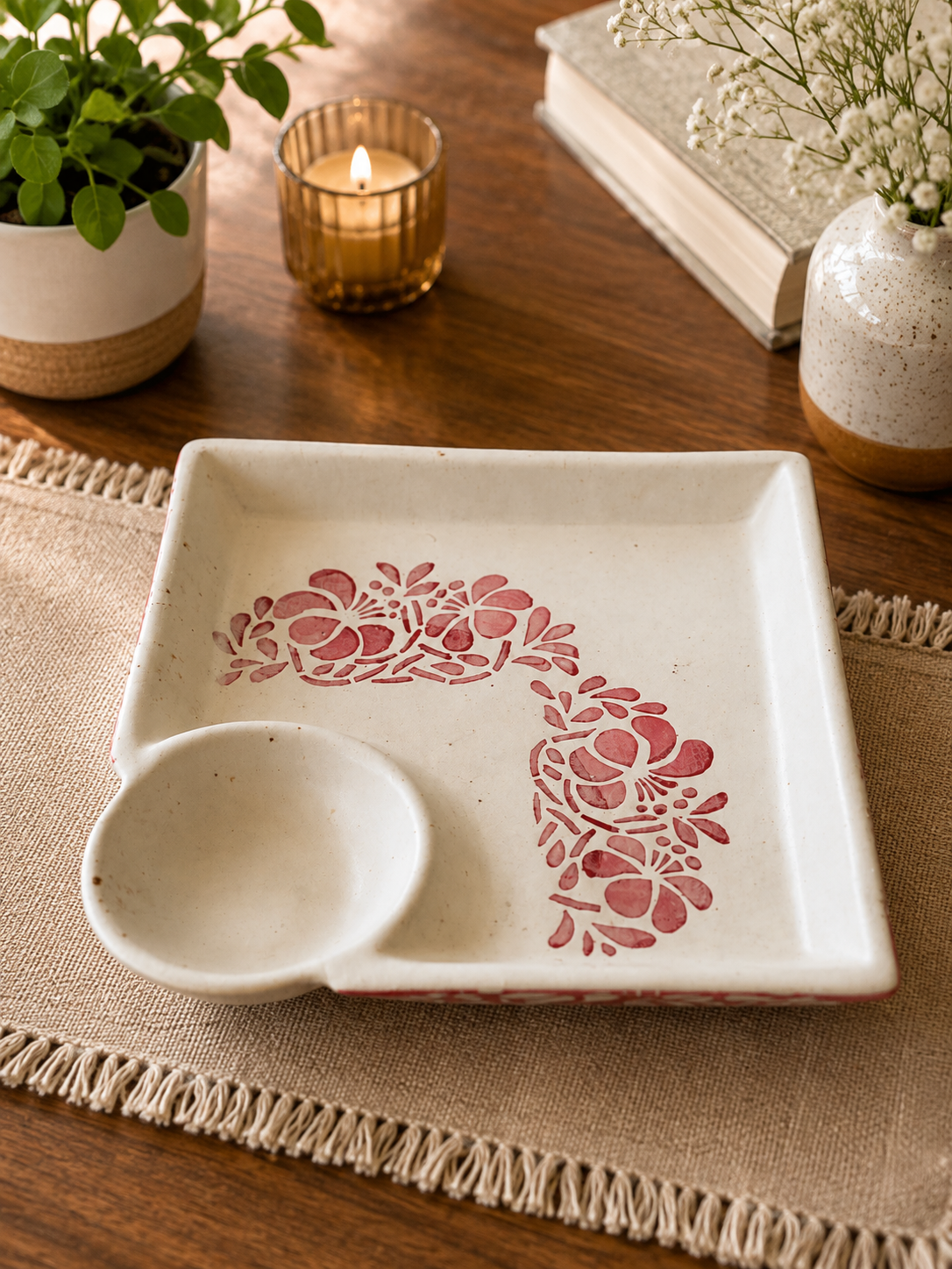 Ceramic Chip & Dip Platter