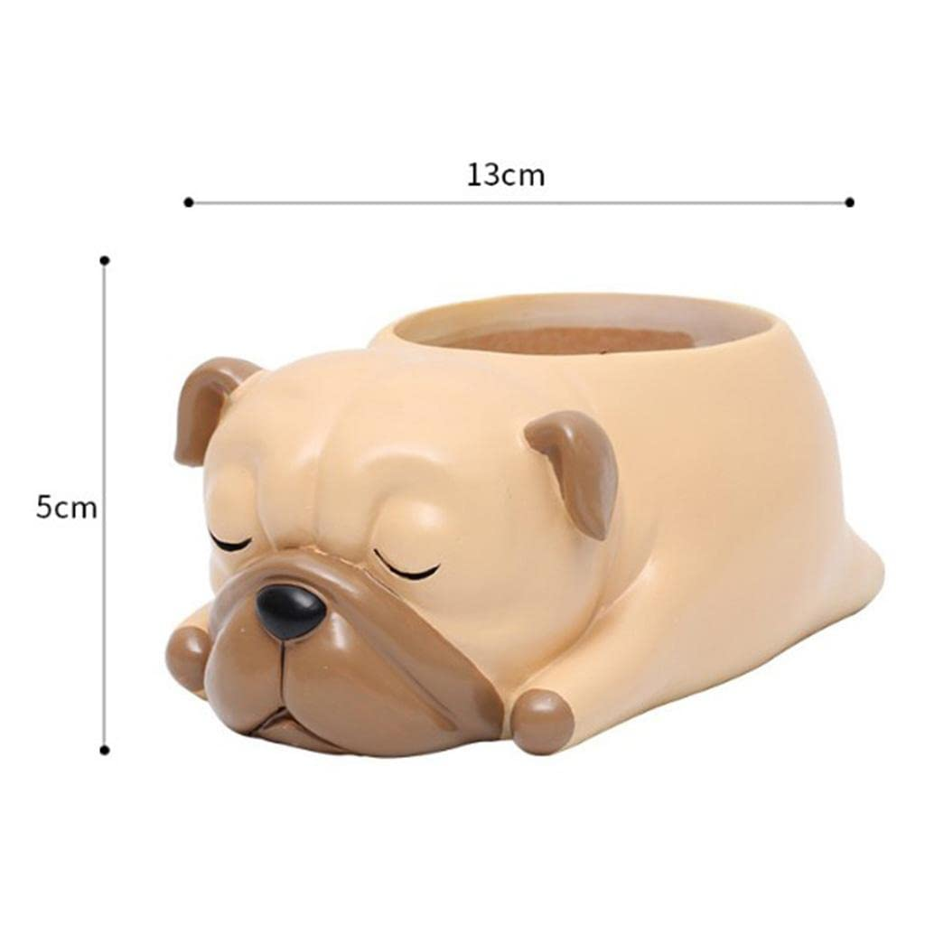 Sleepy Puppy Ceramic Planter